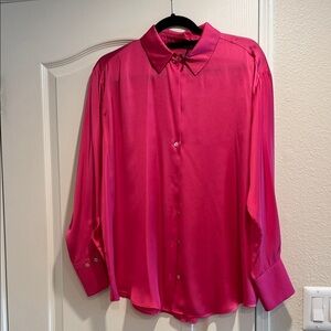 Zara Fuchsia Satin Blouse